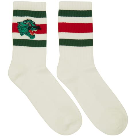 gucci over the calf mens socks|Gucci panthger socks.